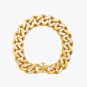 NWOT Tory Burch Roxanne Inlay Statement Necklace